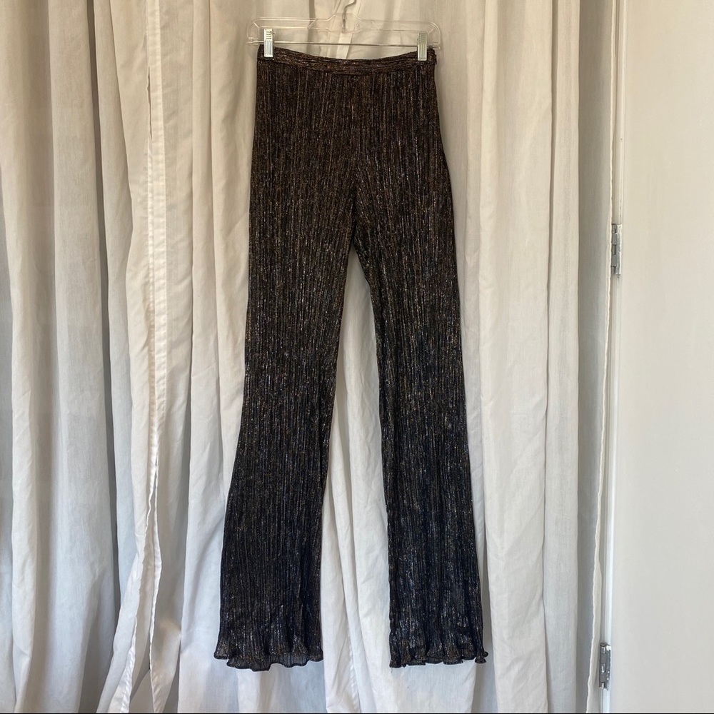 Zara shimmer sheer pants NWT